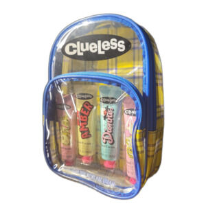 Clueless Clear Mini Backpack & Set of 4 Hand Cream Cher, Amber, & Dionne
